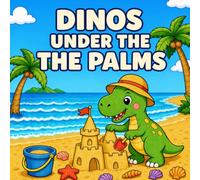 Dinos Under the Palms: A Cute Dinosaur Coloring Book for Kids Ages 6-10 with 45 Fun Summer Vacation Adventures