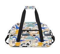Dinosa - Bolsa de lona para niños con textura artística de dinosaurio, para niñas y niños, bolsa de viaje de fin de semana de 24 litros, bolsa de deporte para gimnasio, práctica, color, 24 L,
