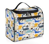 Dinosa - Bolsa de maquillaje de viaje con dibujos animados para mujeres, hombres, niños, niñas, niños, niñas, niños, dinosa Desig mármol, 11.2 L, bolsa de aseo para cosméticos, bolsa de aseo colgante,