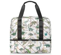 Dinosa - Bolsa deportiva geométrica de mármol para mujeres, hombres y niños, Kirls Marble Art Weekend Overnight Bags Wet Seperated 21 L Tote Bag for Travel Gym Yoga, color, 21L, Organizador de bolsas