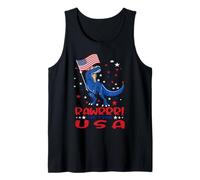 Dinosaur 4th of July Rawrrr In The USA T Rex America Flag Camiseta sin Mangas