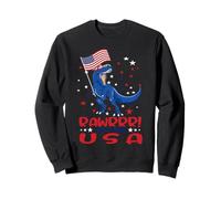 Dinosaur 4th of July Rawrrr In The USA T Rex America Flag Sudadera