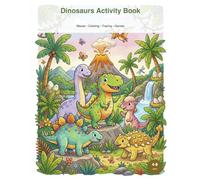 Dinosaur Activity Book for Kids Ages 4-8: Mazes, Letter & Number Tracing, Coloring, Word Search, Spot the Difference, Shadow Matching | 109 Fun ... for Boys and Girls | Preschool to 2nd Grade