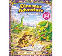 Dinosaur Adventure Coloring Book for Girls: A Fun Coloring Journey with Dinosaurs, Volcanoes, Prehistoric Worlds and Creative Pages for Ages 5-9 (Little Explorer Adventures)