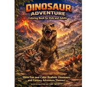 Dinosaur Adventure Coloring Book: Have Fun and Color Realistic Dinosaurs and Fantasy Adventure Themes!