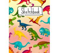 Dinosaur Adventure Sketchbook: Large 8.5x11 Inch Drawing Pad for Kids: Fun and Creative Art with Colorful Dinosaur Cover - 110 High-Quality Pages for Pencils, Markers, and Colors