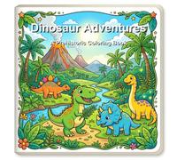 Dinosaur Adventures: A Prehistoric Coloring Book for Kids (Bilingual English-Arabic)