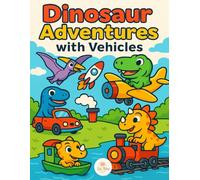 Dinosaur Adventures with Vehicles: Coloring Book