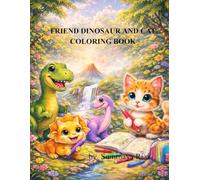 Dinosaur and Cat Coloring Book for Kids: Fun and Easy Dino and Cat Coloring Pages