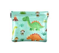 Dinosaur and Explorer Pets - Monederos de cuero para mujer, impermeables, para tarjetas, llaves, organizadores para mujeres, niños y niñas