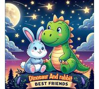 Dinosaur And Rabbit Best Friends: Bold and easy coloring Book for kids, 40 Big image simple And Fanny for girls and boys âges 4-10