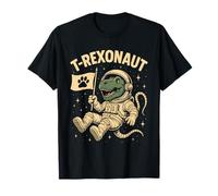 Dinosaur Astronaut Floating in Space Exploration Scene Camiseta