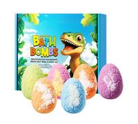 Dinosaur Bath Balls, 6-Piece Bath Toy Set, 2.13x2.13x3.07 Inches Bubble Balls with Hidden Toys, Kids Baths Set, Mild Baths Ball with Colorful Design, Bathroom Home for Birthday Holiday