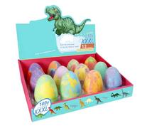 Dinosaur Bath Bombs - Surprise Toy Fizzies, Colorful Scented Bathing Accessories, Relaxing Spa Balls, 12 Piece Extra Large Fragrant Soothing Bubble Sets - For Kids Boys Girls Home Hotel Vacation