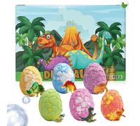 Dinosaur Bombs, Kids Fizzy Balls & Tub Salt Eggs Surprise Dissolving Toys, Colorful Bubble Rich Foam Fun, Children Accessories for Home Travel Bathtub Play