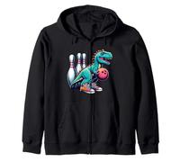 Dinosaur Bowling Player Fun Graphic Dino Bowler Kids Adults Sudadera con Capucha