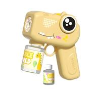 Dinosaur Bubble Machine - 14.5x14.3cm Handheld Portable Soap Dispenser with Lights and Sound, Automatic Bubble Blower Guns, 5000+ Bubbles/Minute with 75ml Solution, For Birthdays