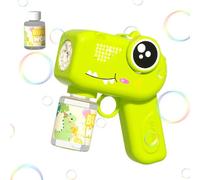 Dinosaur Bubble Machine - 14.5x14.3cm Handheld Portable Soap Dispenser with Lights and Sound, Automatic Bubble Blower Guns, 5000+ Bubbles/Minute with 75ml Solution, For Birthdays