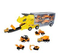 Dinosaur Car Carrier Truck, Dinosaur Car, Interactive Design -Function Ramp Convenient Storage Durable Materials Educational Value, Transporter for Boys Girls