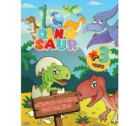Dinosaur Coloring Book: 50 Fun and Easy Coloring Pages for Kids Ages 3-6