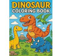 Dinosaur Coloring Book: 60 Unique and Fun Scenes for Kids and Adults | 8.5x11 Inch Pages | Great for Markers, Crayons & Colored Pencils