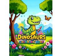 Dinosaur Coloring Book: Adorable Kawaii Dinosaurs in Nature Landscapes: Cute and Easy Coloring Pages for Kids and Toddlers