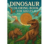 Dinosaur Coloring Book For Adults: 30 Intricate Prehistoric Designs for Relaxation and Creativity