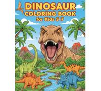 Dinosaur Coloring Book for Kids 5-7: 50 Unique Realistic Illustrations, Single-Sided Pages to Protect the Next Drawing and a Fun Activity for Boys & Girls