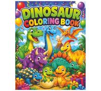 Dinosaur Coloring Book for Kids: 50 Fun Dinosaur Adventures with Cute and Friendly Dinosaurs | Large 8x10 Pages for Boys and Girls Ages 4-8, 4-10, and 8-12
