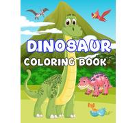 Dinosaur Coloring Book for Kids 8-12: 40 Bold & Easy Dinosaur Designs for Stress-Free Coloring
