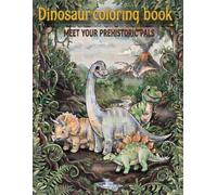 Dinosaur Coloring Book For Kids Ages 3-5: Cute and Easy Dinosaur Coloring Pages with T-Rex, Triceratops, Stegosaurus & More | Learn Dinosaur Names While Coloring