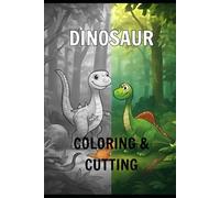 Dinosaur: Coloring & cutting