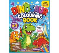 Dinosaur Colouring Book For Kids Ages 4-8: 50 Easy and Fun colouring pages of dinosaurs|One Dino Per Page