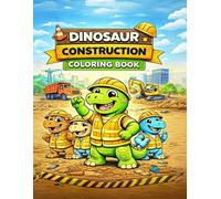 Dinosaur Construction Coloring Book for Kids Ages 4-8: Big and Easy Coloring Pages of Dinosaurs with Excavators, Bulldozers, Cranes and Dump Trucks - ... Construction Activity Book for Boys and Girls