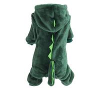 Dinosaur Dog Hoodie - Coral Velvet, Pet Cosplay Hooded Coat, Soft Breathable Costume | Puppy Cat Apparel Outfit For Small Medium Breeds, Halloween Party, Photo, Daily Wear