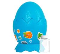 Dinosaur Egg Bubble Machine, 3 Holes Light Bubble, Portable & User-Friendly Output Led Lighting Fun Leak-Proof Design, Bubbles Machine for Boys & Girls 5.28x7.48inches