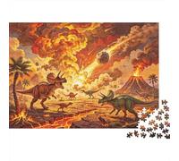 Dinosaur Extinction Puzzles 1000 Piezas Recycled T - Rex Senior Puzzles Party Accesorios de Juego Great Regalo Idea for Family and Friends Birthdays 52x38cm/1000pcs