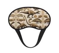 Dinosaur Fossils02 - Antifaz para dormir con estampado de fósiles de dinosaurios, suave, cómoda, opaca, para viajes, camping