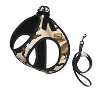 Dinosaur Fossils02 - Arnés ajustable para perro, con estampado de fósiles, arnés para cachorros, clips de correa, arnés para mascotas, chaleco de entrenamiento para mascotas