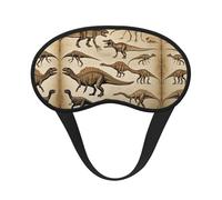Dinosaur Fossils03 - Antifaz para dormir con estampado de fósiles de dinosaurios, suave, cómoda, opaca, para viajes, camping