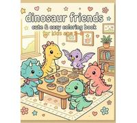 DINOSAUR FRIEND: Cute & Cozy Coloring Book for Kids Ages 2-8
