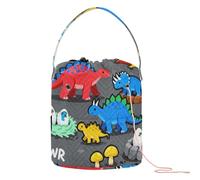 Dinosaur Group - Bolsa organizadora de ganchillo con agujeros, diseño de Thunder Rumble Rawr