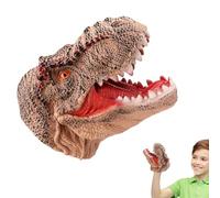 Dinosaur Hand Puppet Glove Toy Soft Rubber T Rex Triceratops Realistic