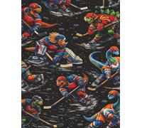 Dinosaur Hockey Composition Notebook for Kids: Wide Ruled Writing Journal for Boys and Girls Who Love Dinosaurs and Hockey - Perfect for School, Journaling, and Creative Writing
