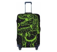 DINOSAUR IN SPACE - Fundas protectoras elásticas para equipaje de 45,7 a 81,3 cm, Negro, Medium