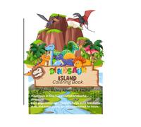 Dinosaur Island Coloring Book: Cute Dinosaur Coloring Adventure for Kids
