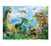 Dinosaur Jigsaw Puzzle for Kids Age 3-5 4-8 Year Old, 35 Piece Jumbo Toddler Floor Puzzle for Kid Boy Girl Learning Educational Toy Gift Box