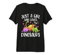 Dinosaur Just a Girl Who Loves Dinosaurs Mujeres Adolescente Chicas Camiseta Premium