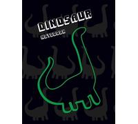 Dinosaur Notebook: (Black Edition) Large Hard Cover 192 pages (8.25 x 11 inches / 20.96 x 27.94cm / Near A4)