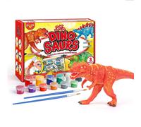 Dinosaur Painting Kit-paint Your Own 3d Dinosaur Toys with 12 Color Safe And Non-toxic Watercolor Paint